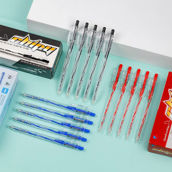 Bút bi Thiên Long TL089 0,5mm Xanh ,đỏ,đen (20 chiếc/ hộp)